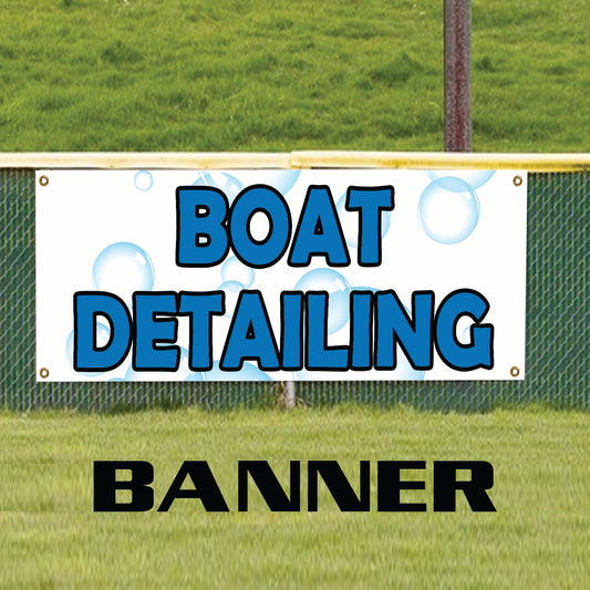 Boat detailing vinyl printed banner sign