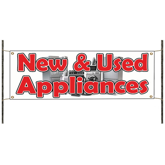 New & Used appliances vinyl printed banner sign