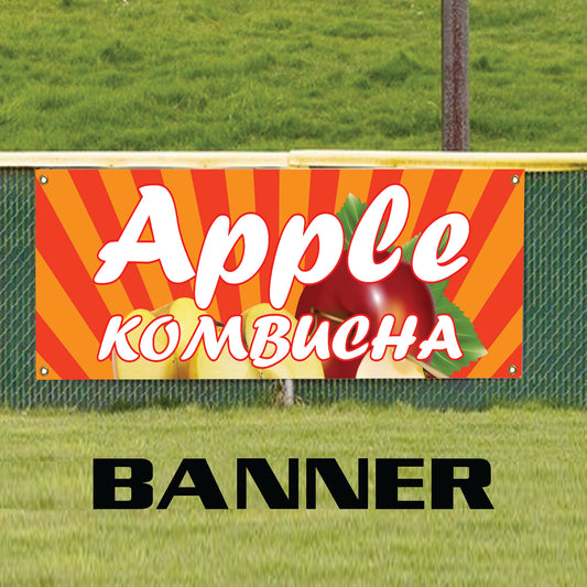 Apple kombucha vinyl printed banner sign
