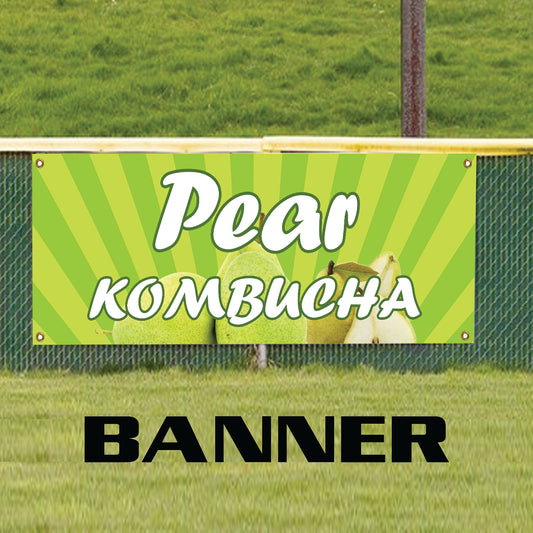 Pear kombucha vinyl printed banner sign
