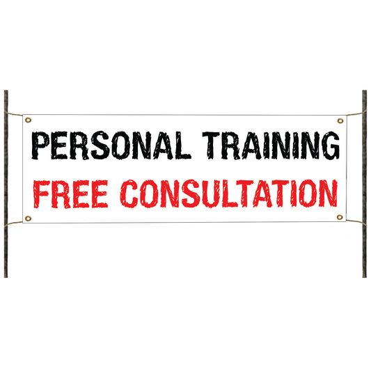 Personal training free consultation vinyl printed banner sign