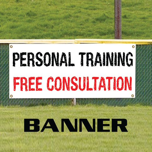 Personal training free consultation vinyl printed banner sign
