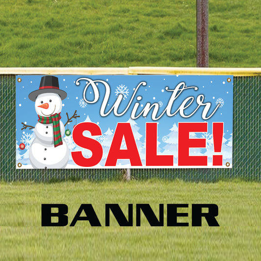 Winter sale vinyl printed banner sign