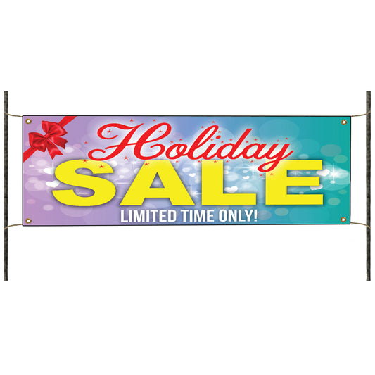Holiday sale limited time only vinyl printed banner sign