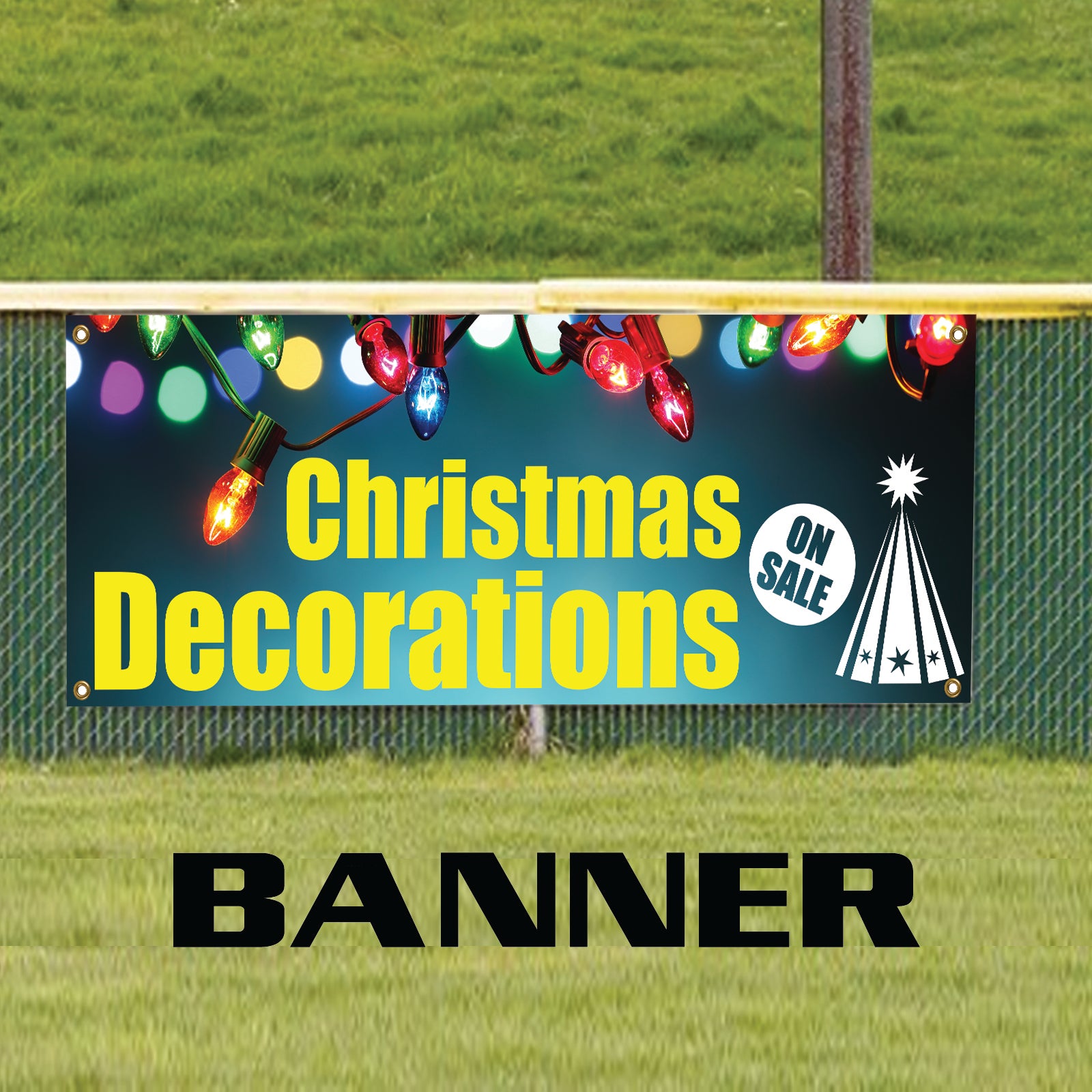 Christmas Decoration On Sale Vinyl Printed Banner Sign