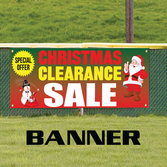 Christmas clearance sale vinyl printed banner sign