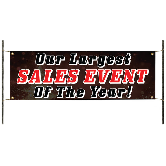Our largest sales event of the year vinyl printed banner sign