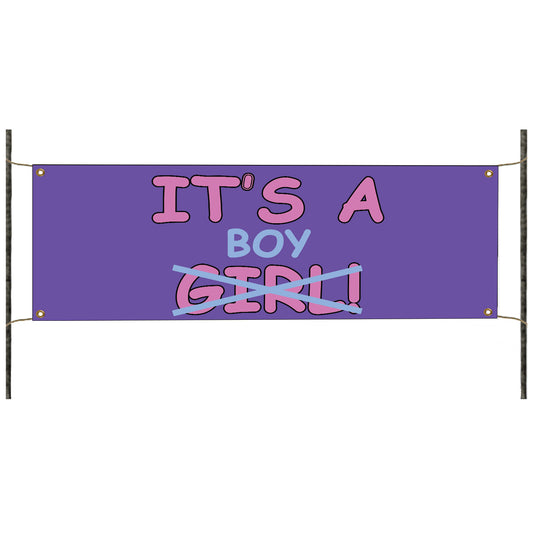 It's a boy not girl vinyl printed banner sign