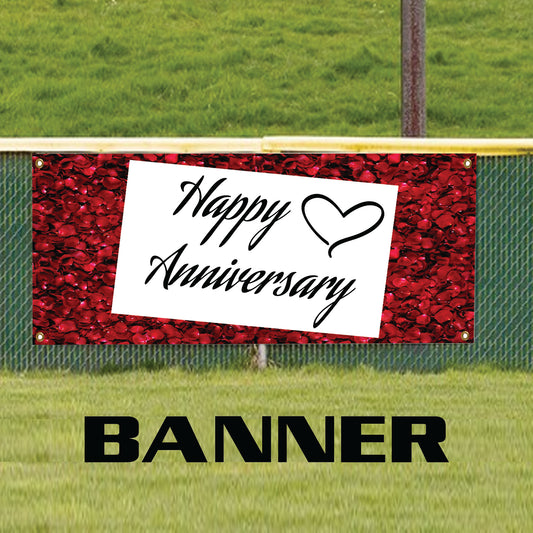Happy anniversary vinyl printed banner sign