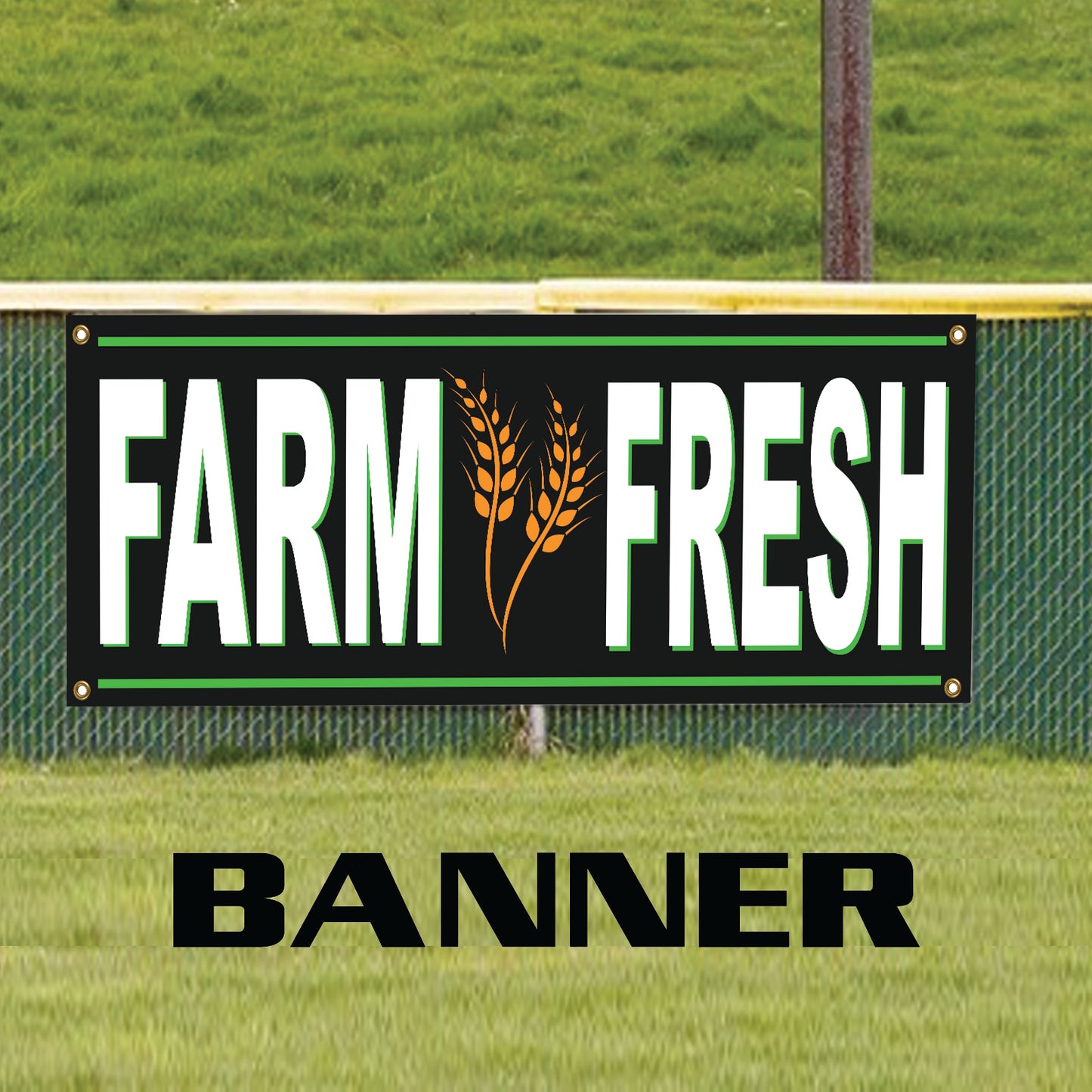 Farm fresh vinyl printed banner sign