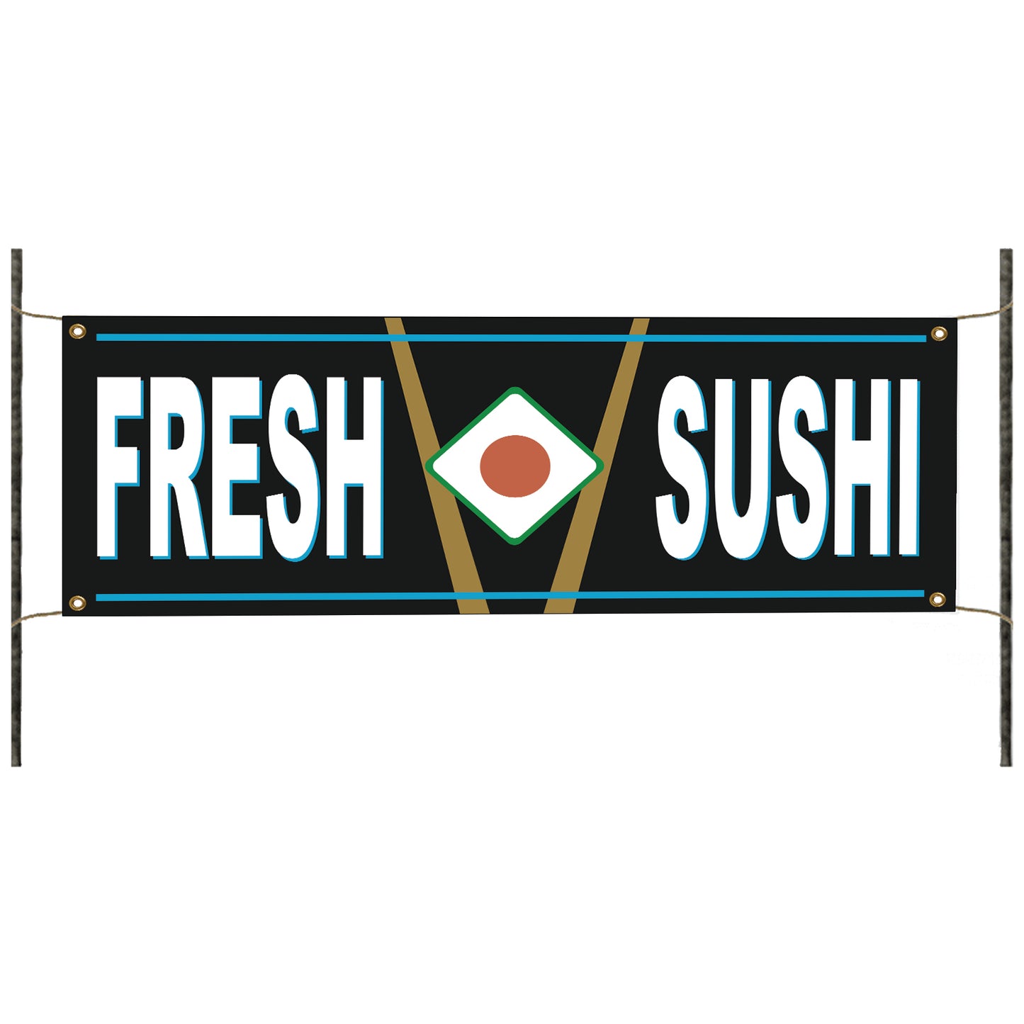 Fresh sushi vinyl printed banner sign