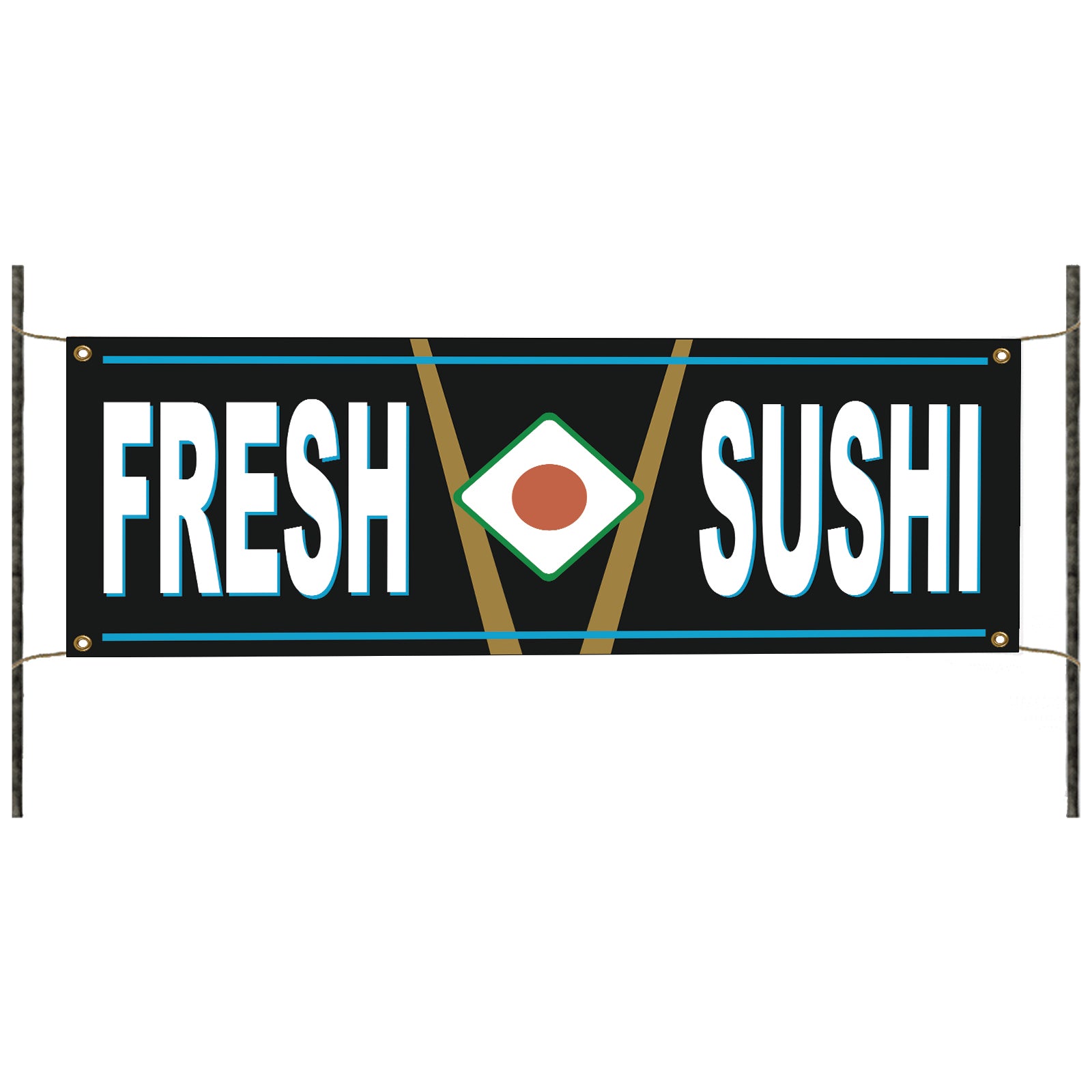 Fresh sushi vinyl printed banner sign