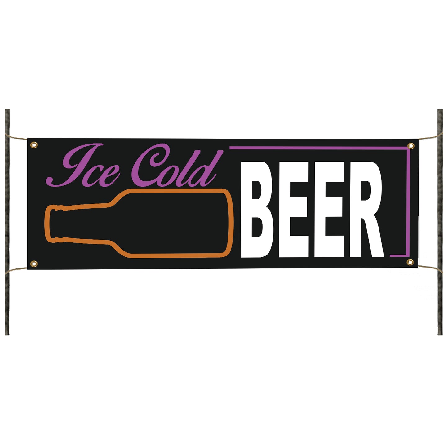 Ice cold beer vinyl printed banner sign