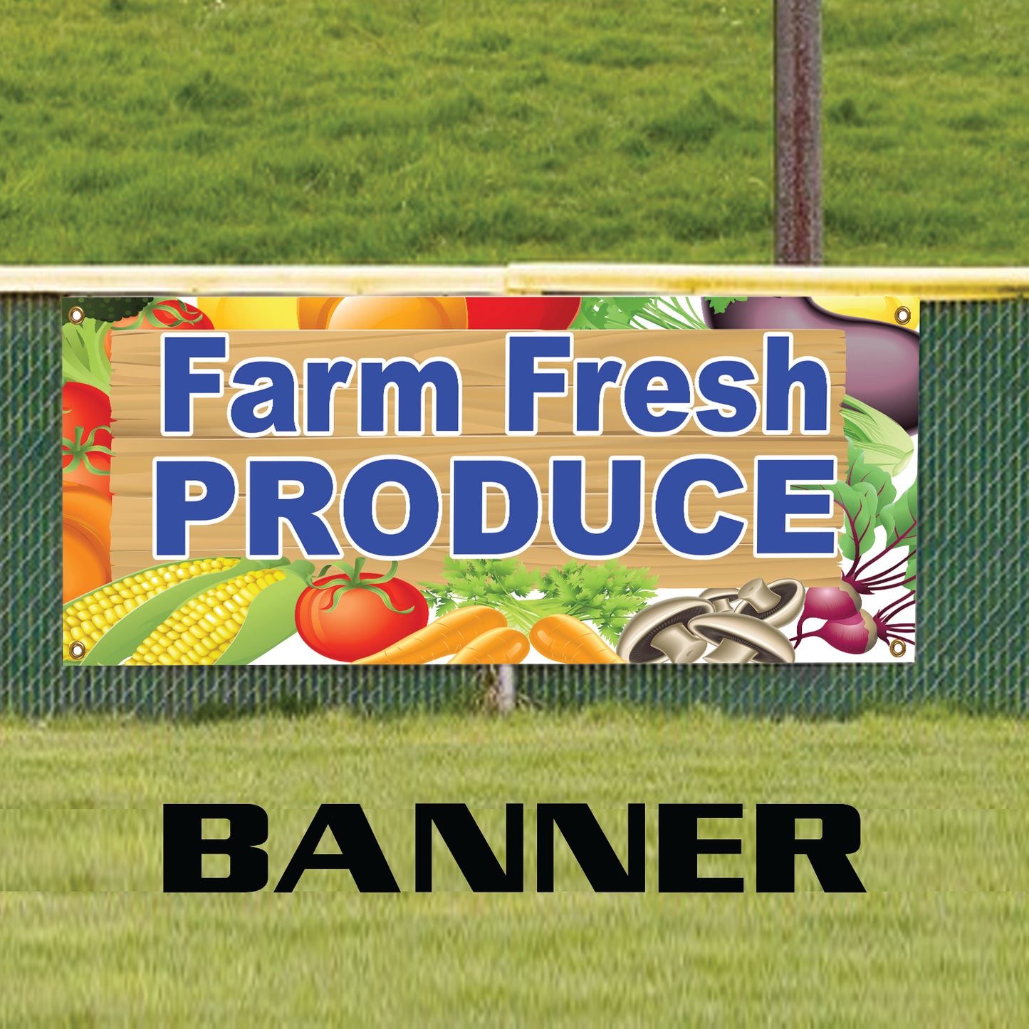 Farm Fresh produce vinyl printed banner sign