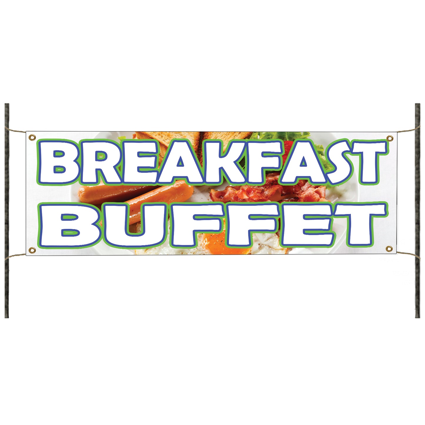 Breakfast buffet vinyl printed banner sign