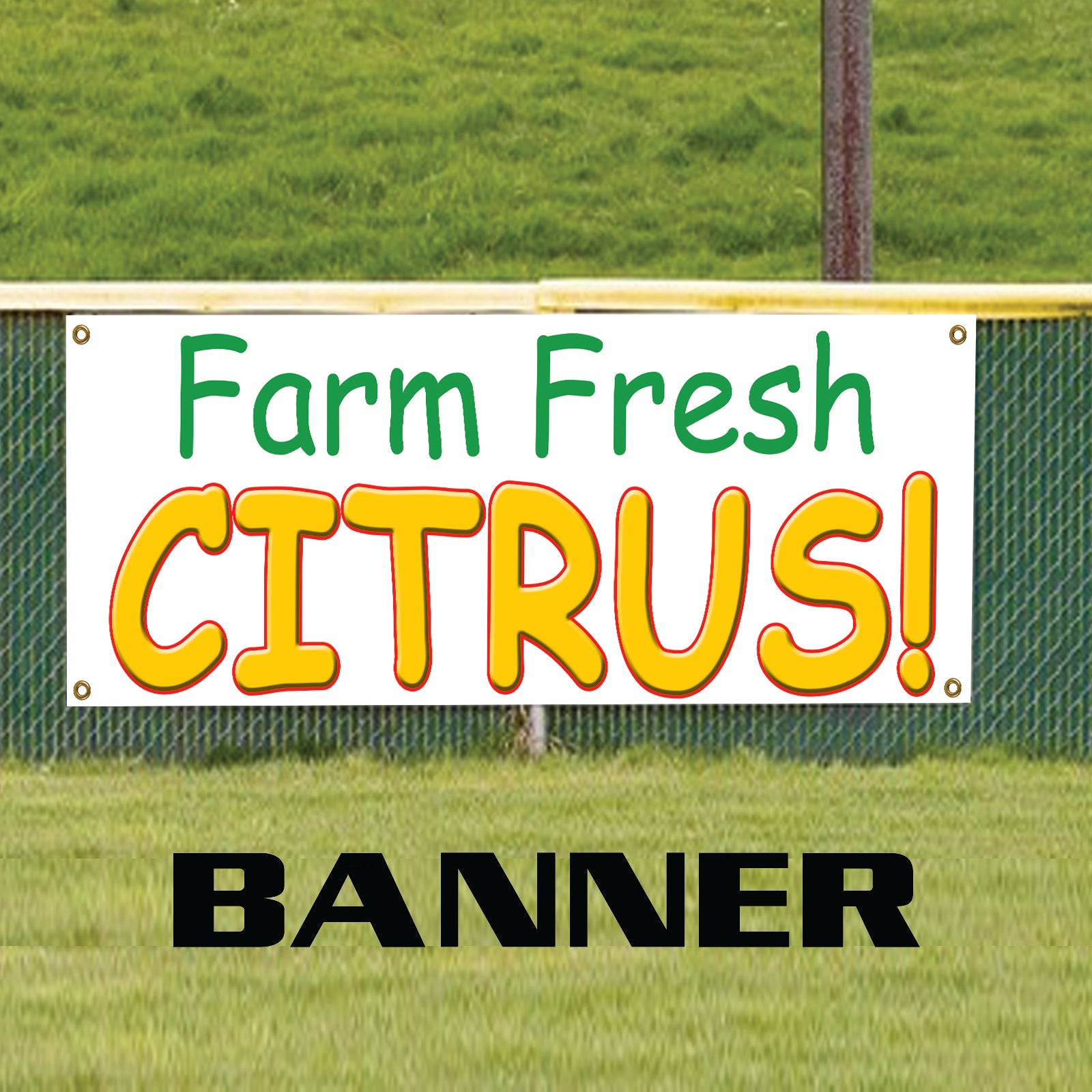 Farm fresh citrus vinyl printed banner sign