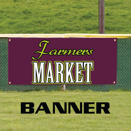 Farmer market vinyl printed banner sign