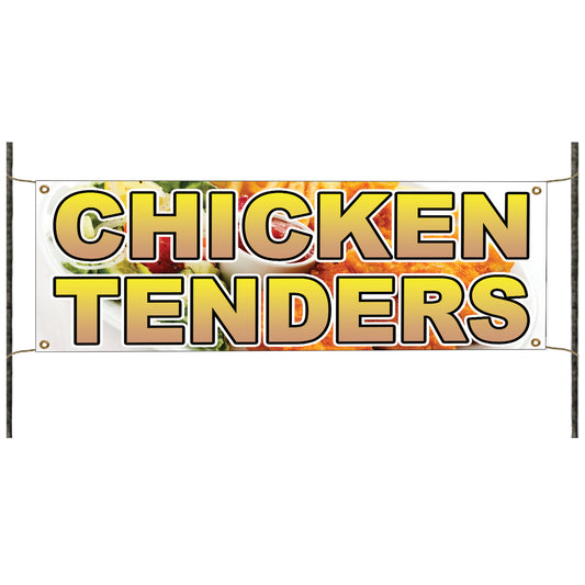 Chicken tenders vinyl printed banner sign
