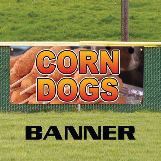 Corn dogs vinyl printed banner sign