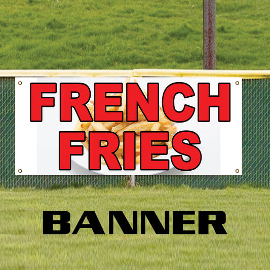 Fresh fries vinyl printed banner sign