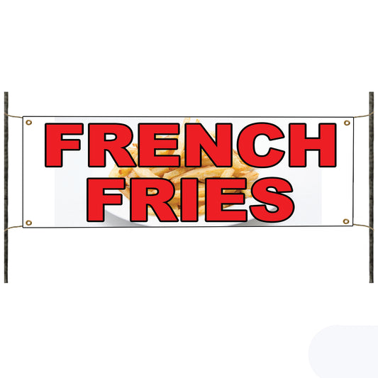 French fries vinyl printed banner sign