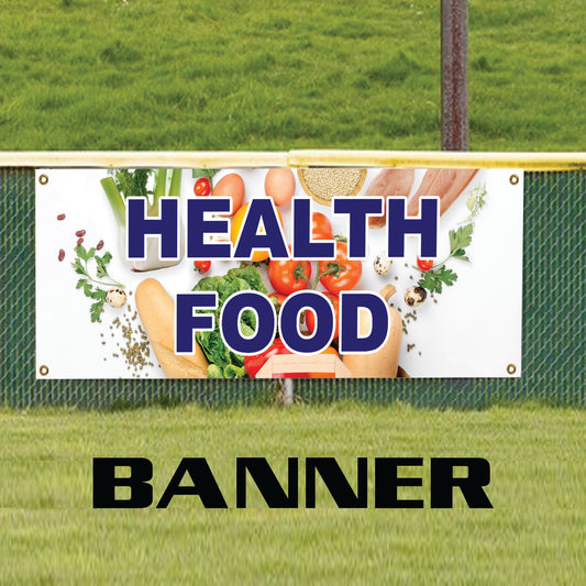 Health food vinyl printed banner sign