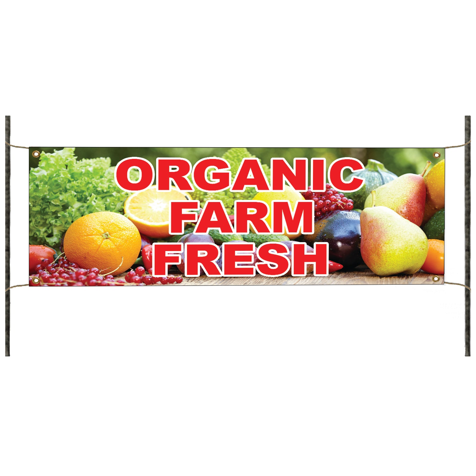 Organic farm fresh vinyl printed banner sign