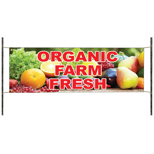 Organic farm fresh vinyl printed banner sign