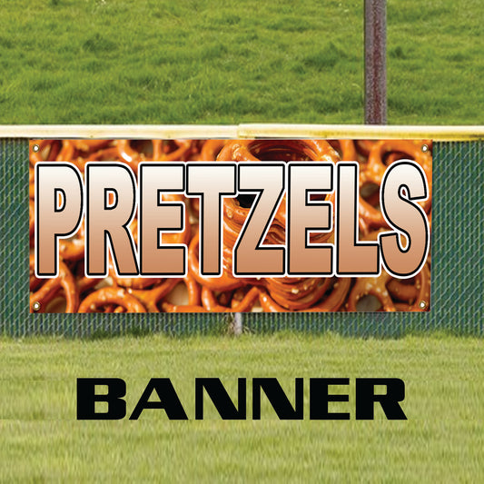 Pretzels vinyl printed banner sign