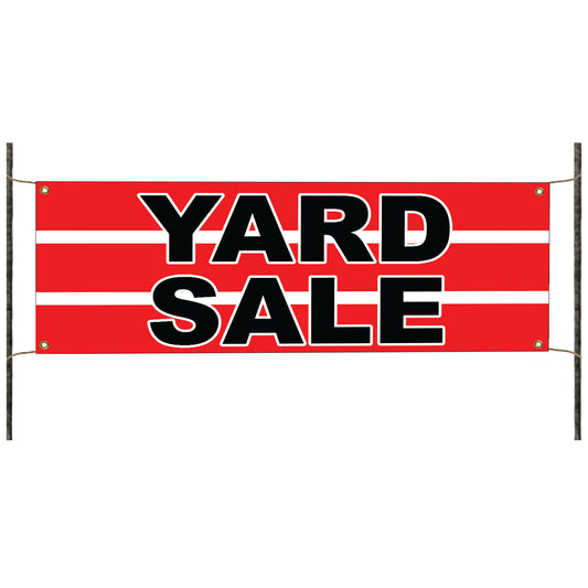 Yard sale vinyl printed banner sign