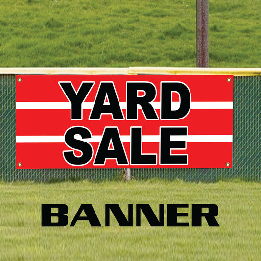Yard sale vinyl printed banner sign
