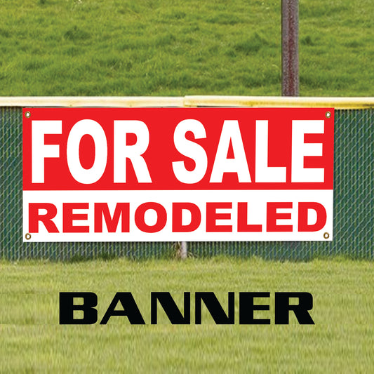For sale remodeled vinyl printed banner sign