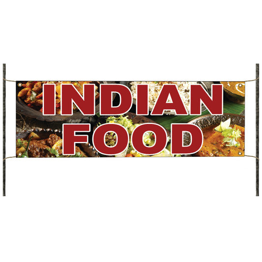 Indian food vinyl printed banner sign