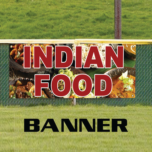 Indian food vinyl printed banner sign
