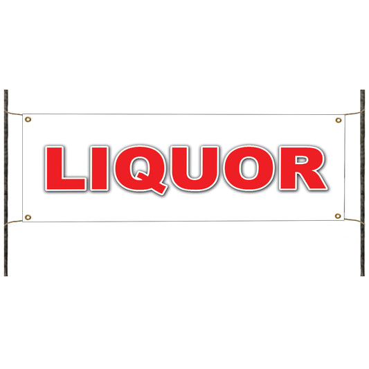 Liquor vinyl printed banner sign