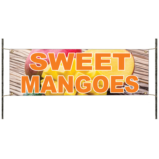 Sweet mangoes vinyl printed banner sign