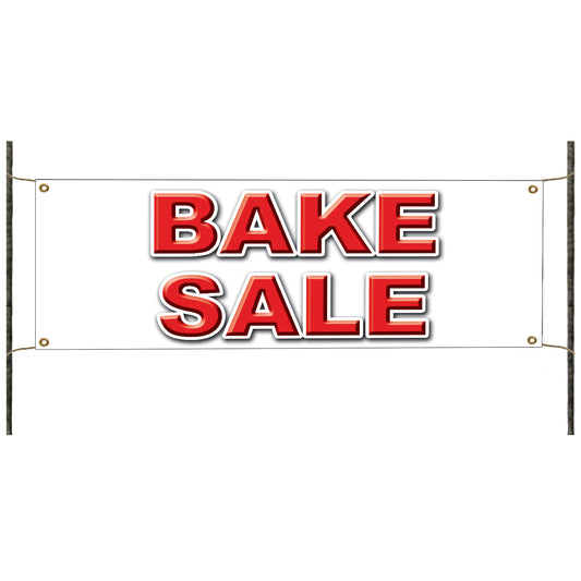 Bake sale vinyl printed banner sign