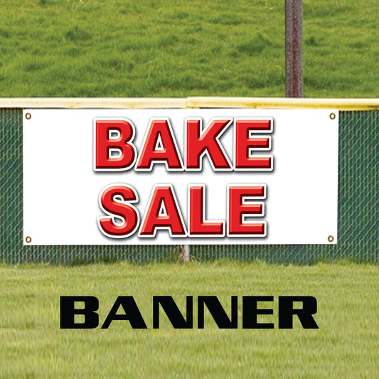 Bake sale vinyl printed banner sign