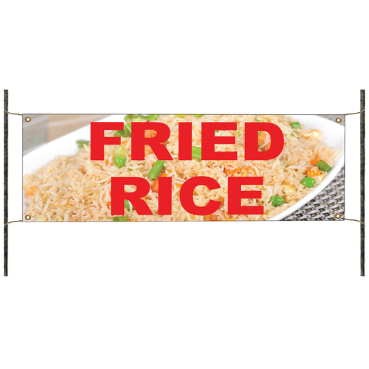 Fried rice vinyl printed banner sign