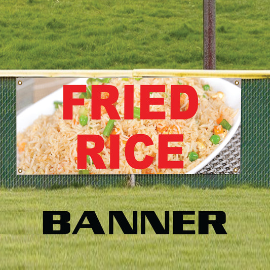 Fried rice vinyl printed banner sign