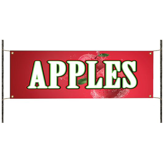 Apples vinyl printed banner sign