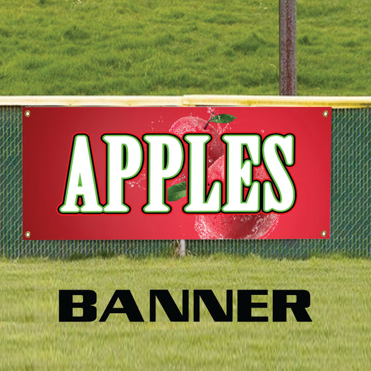 Apples vinyl printed banner sign