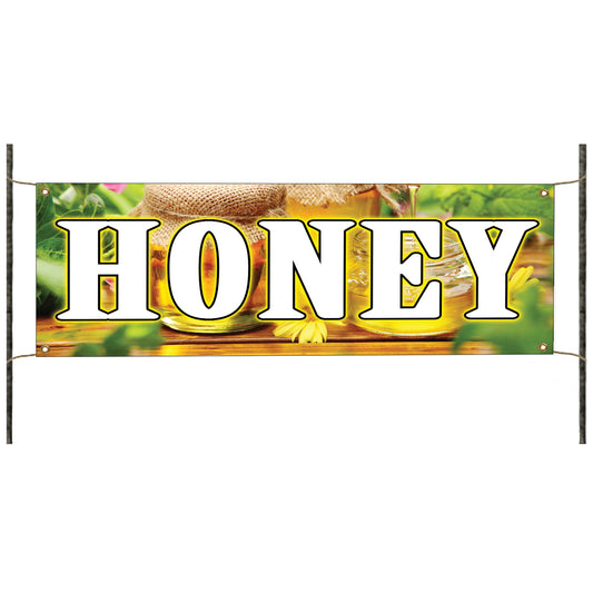 Honey vinyl printed banner sign