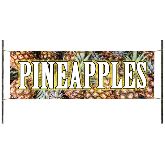 Pineapples vinyl printed banner sign