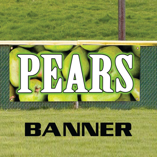 Pears vinyl printed banner sign