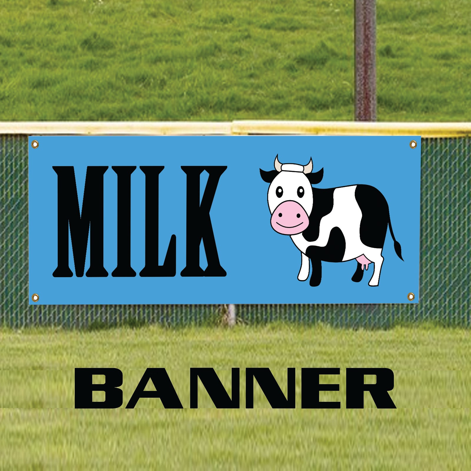 Milk vinyl printed banner sign