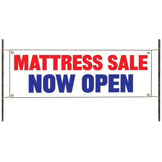 Mattress sale now open vinyl printed banner sign