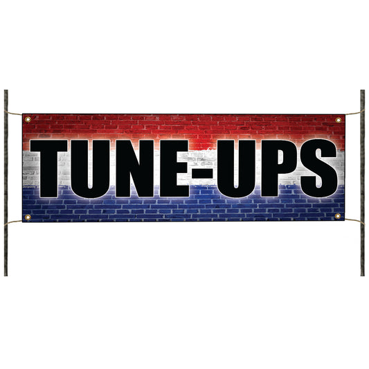 Tune-ups vinyl printed banner sign