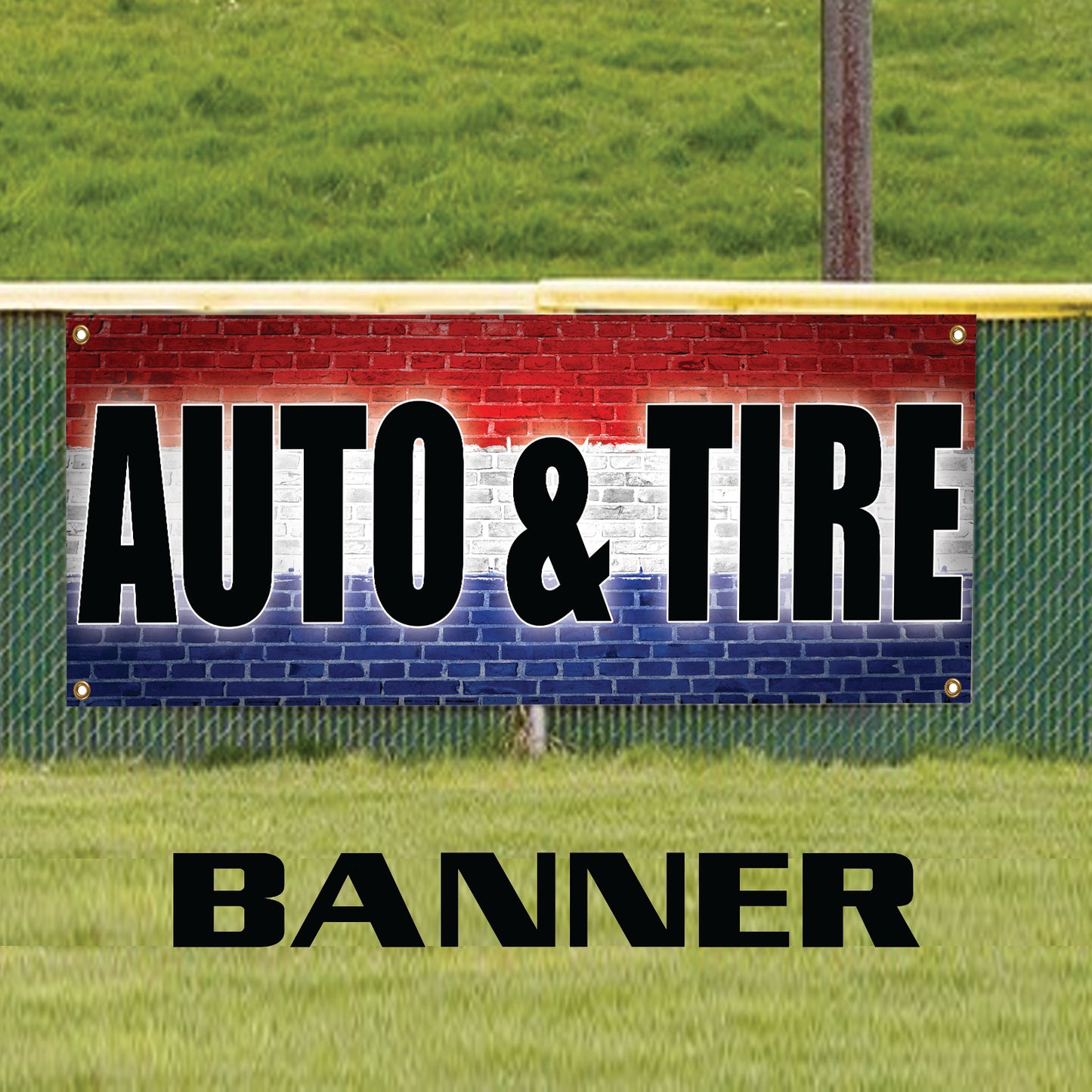 Auto & Tire vinyl printed banner sign