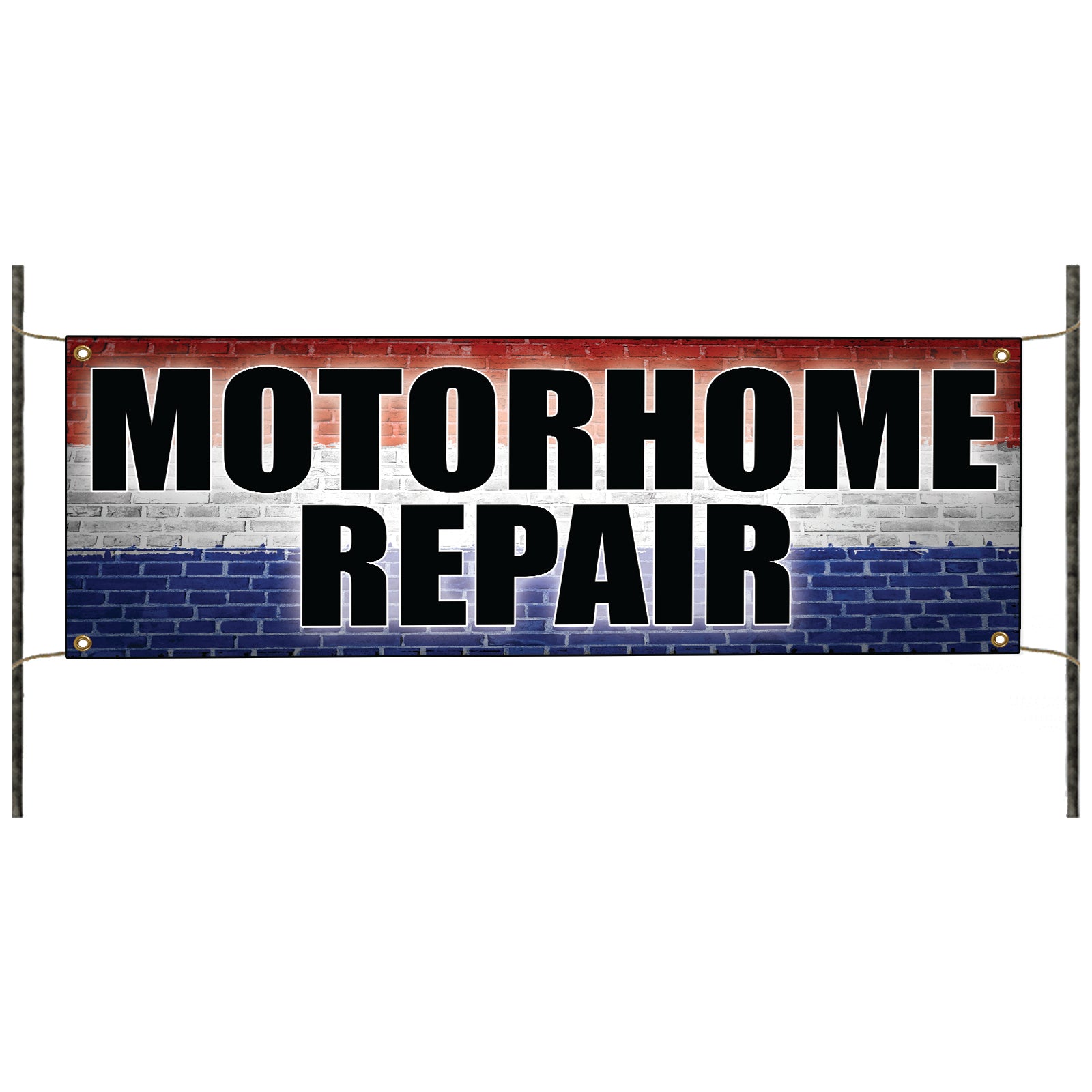 Motorhome repair vinyl printed banner sign